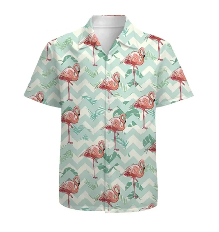 chemise flamant rose en coton doux