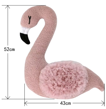 Coussin en forme de Flamant Rose