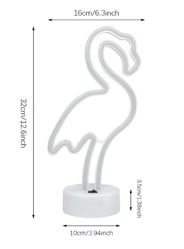 Lampe Flamant Rose Néon