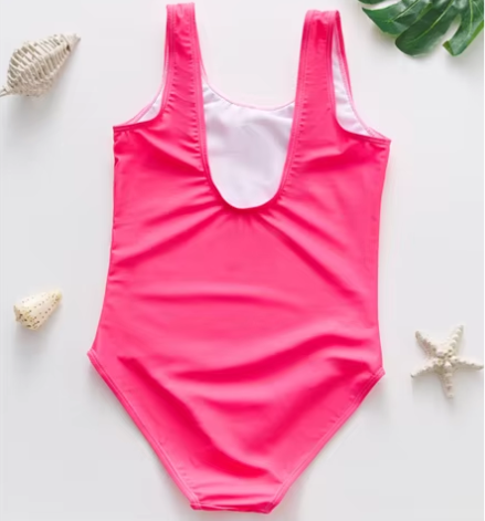 Maillot Fille 1 pièce Flamant Rose