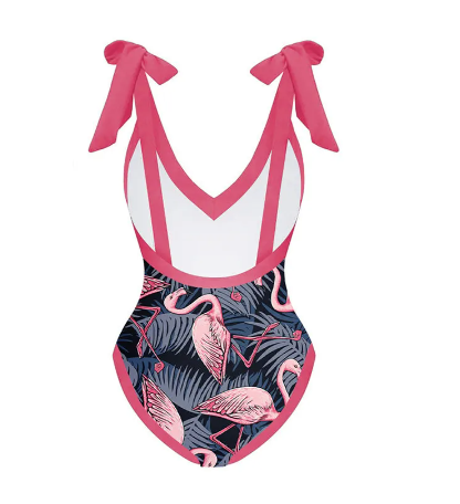 maillot de bain femme classe flamant rose