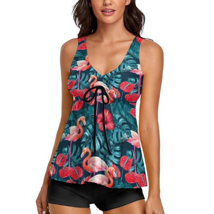 monokini flamant rose fitness girl