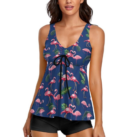 maillot de bain flamant rose fitness girl sexy