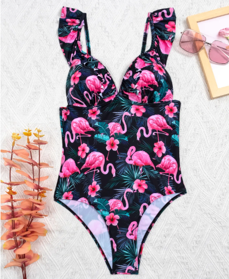 monokini femme flamant rose top tendance