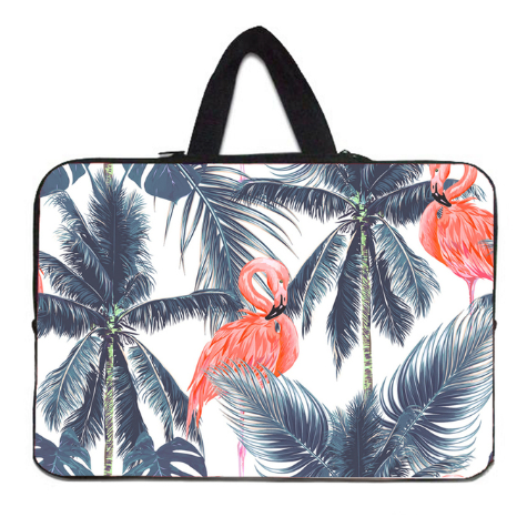 sac pour ordinateur flamant rose
