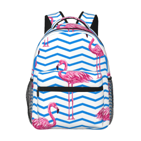 sac a dos raye flamant rose qualite solide