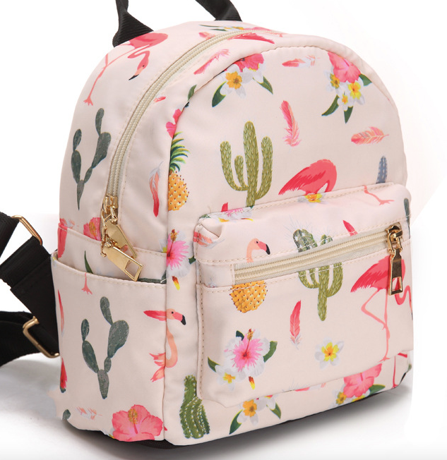 mini sac a dos avec flamant rose et ananas pour fille
