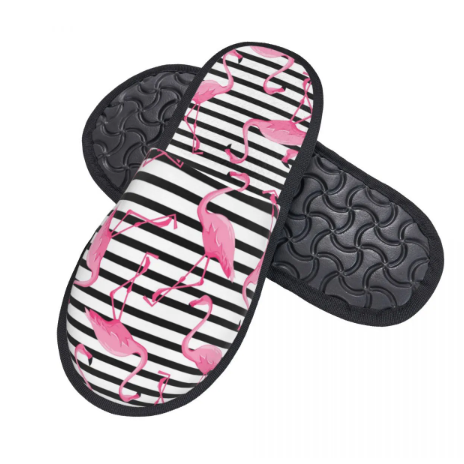 beaux chaussons flamant rose femme homme