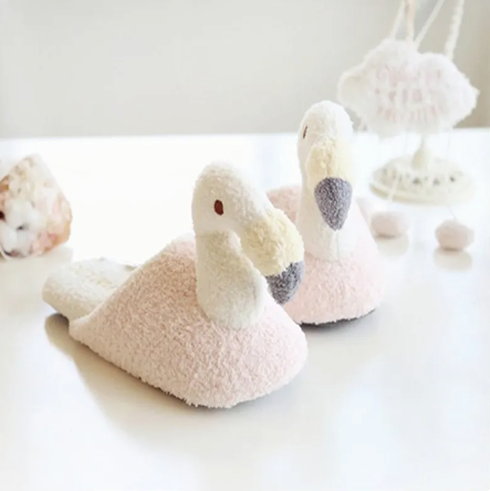 Chaussons rose avec un Flamant Rose