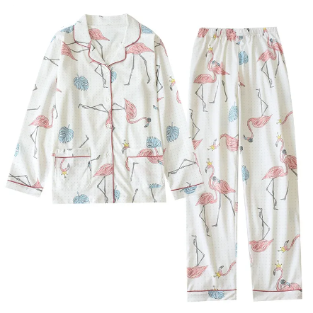 ensemble pyjama flamant rose femme chic