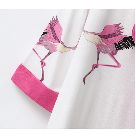 ensemble de pyjama flamant rose femme