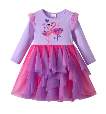 robe enfant flamant rose