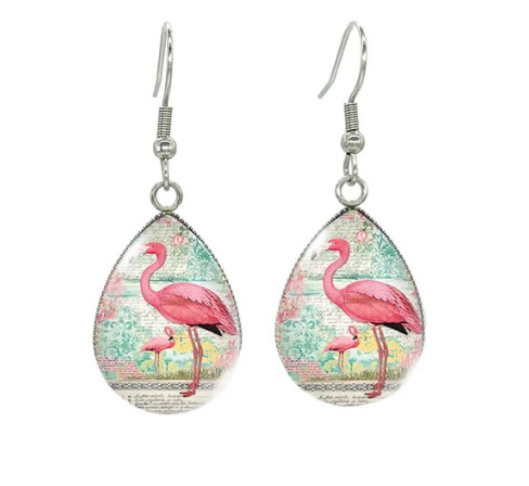 boucles d oreilles flamant rose tendance summer