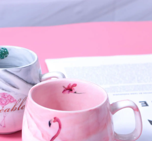 grande tasse avec flamant rose