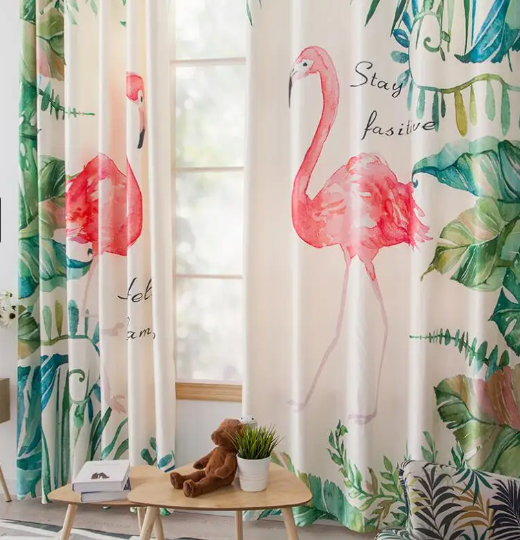 Rideaux Flamant Rose Venise