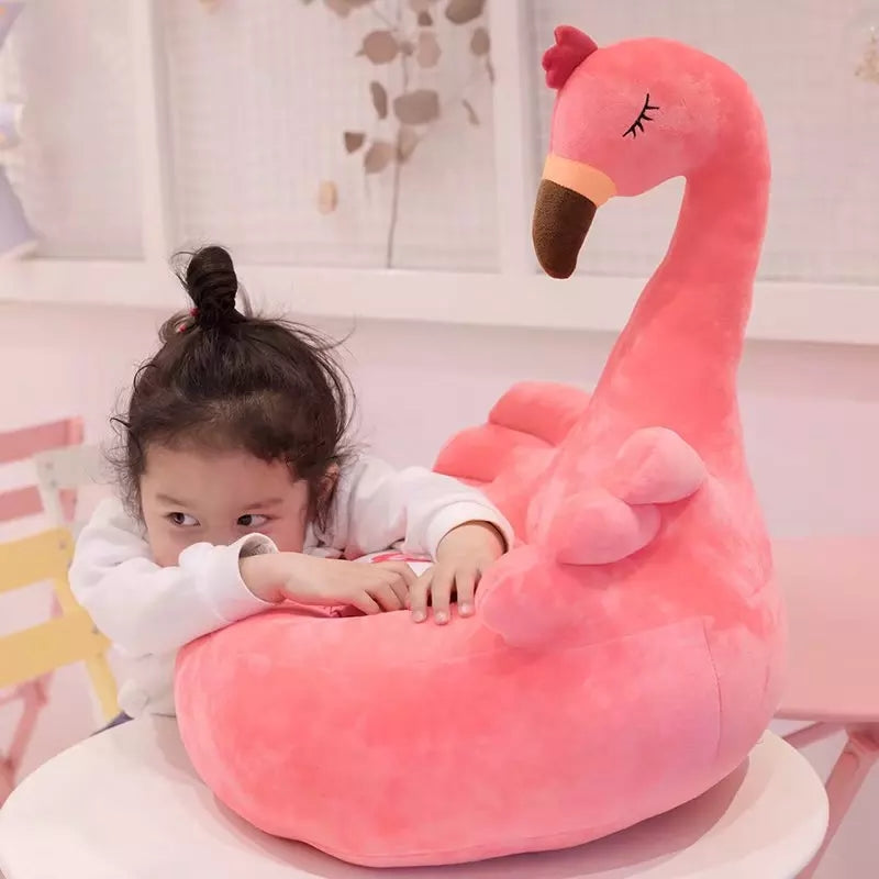 fauteuil coussin flamant rose