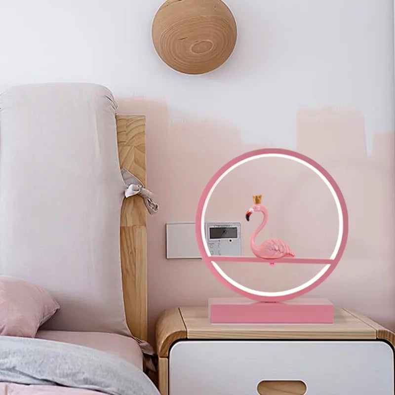 Lampe flamant rose chambre