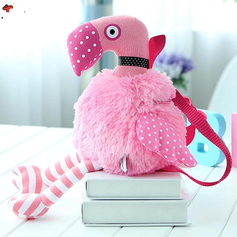 Sac à Dos Peluche Flamant Rose