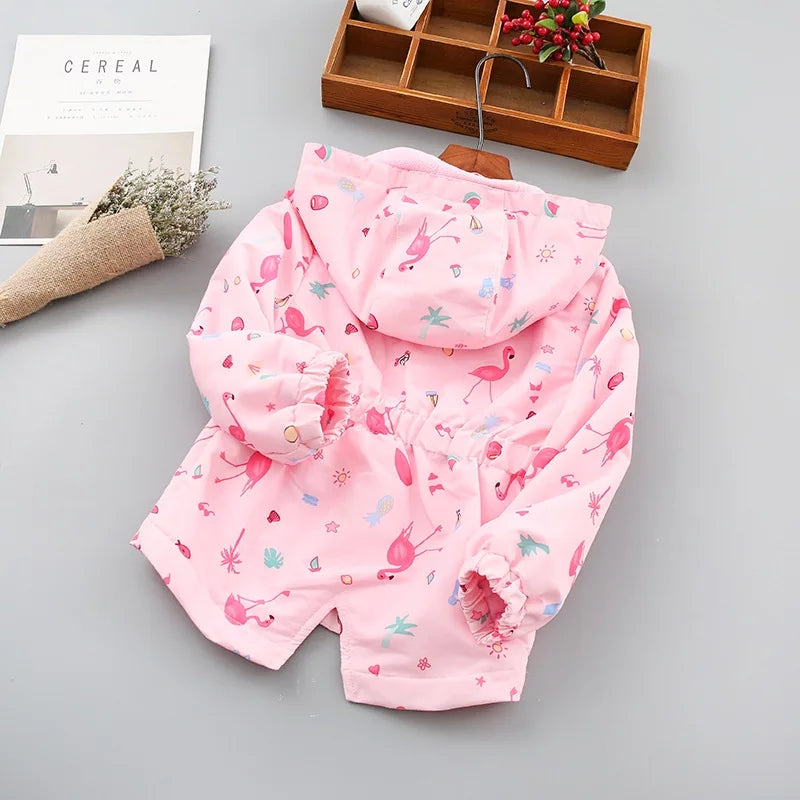 blouson flamant rose pour fille