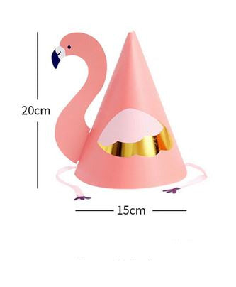 grand chapeau pointu flamant rose