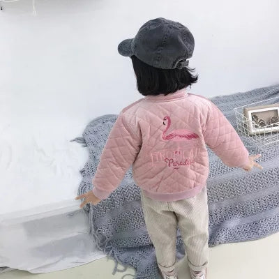 veste flamant rose fille