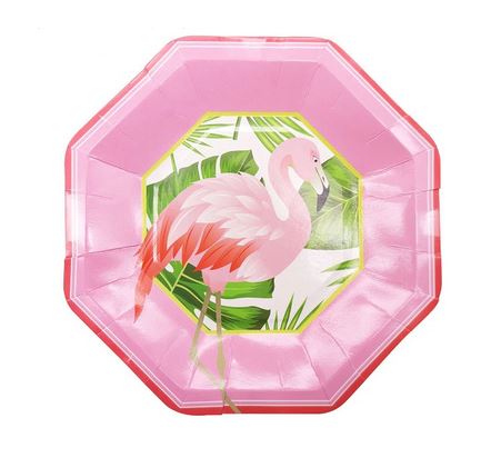 Assiettes Flamant Rose Jungle