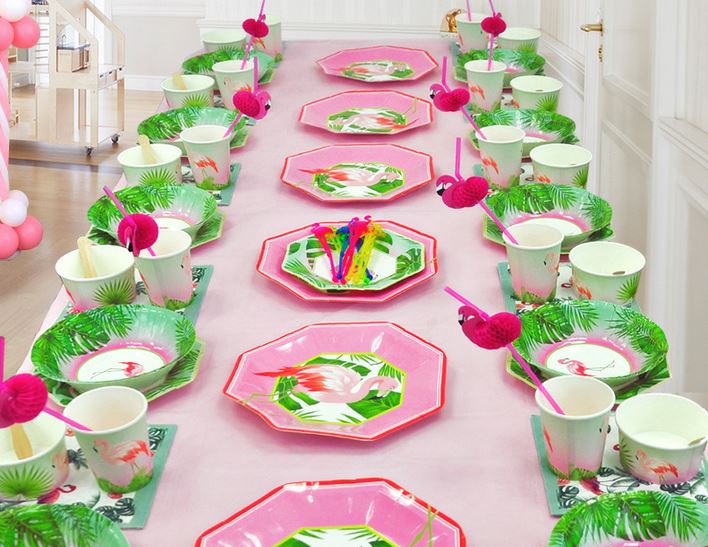 anniversaire flamant rose tropical