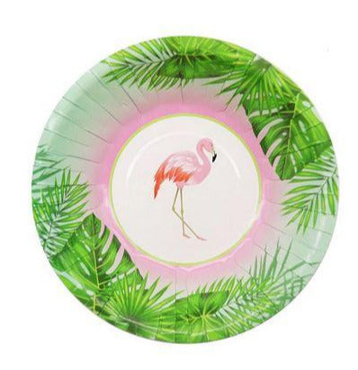 Assiettes Flamant Rose Rondes