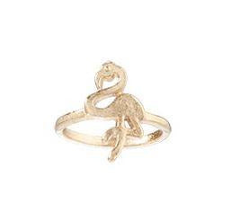 bague flamant rose or