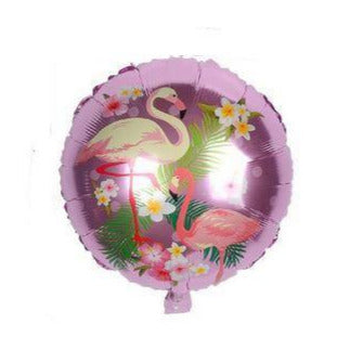 Ballon Rond Flamant Rose