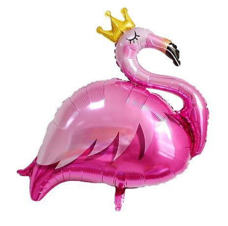 Ballon en Forme de Flamant Rose Couronne