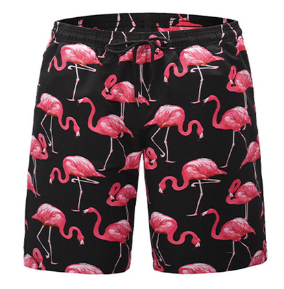 bermuda de plage piscine pour homme garçon ado flamant rose