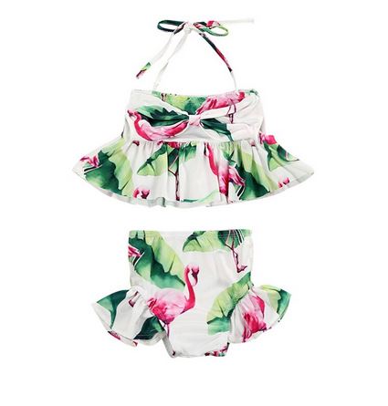bikini pour enfant flamant rose pinup