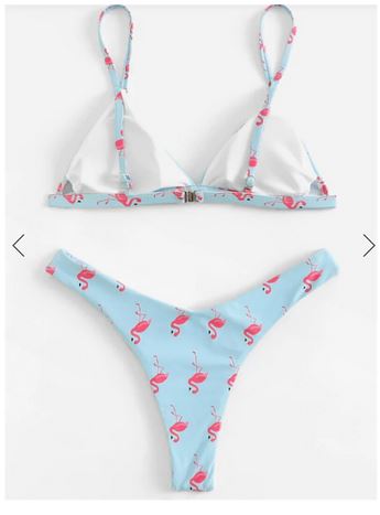 bikini string flamant rose