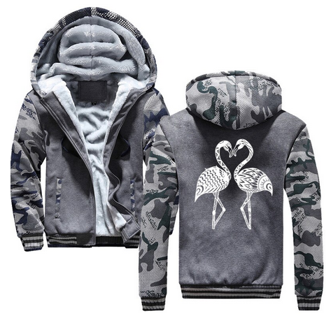 blouson flamant rose camouflage