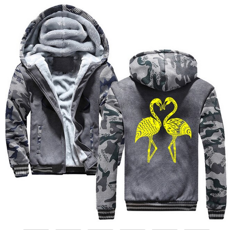 blouson camouflage flamant rose