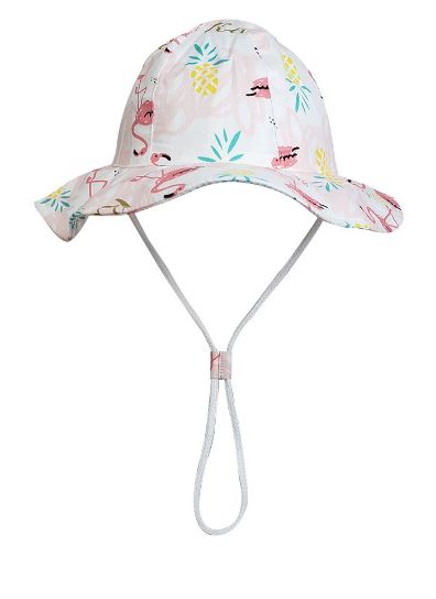 chapeau bob fille flamant rose