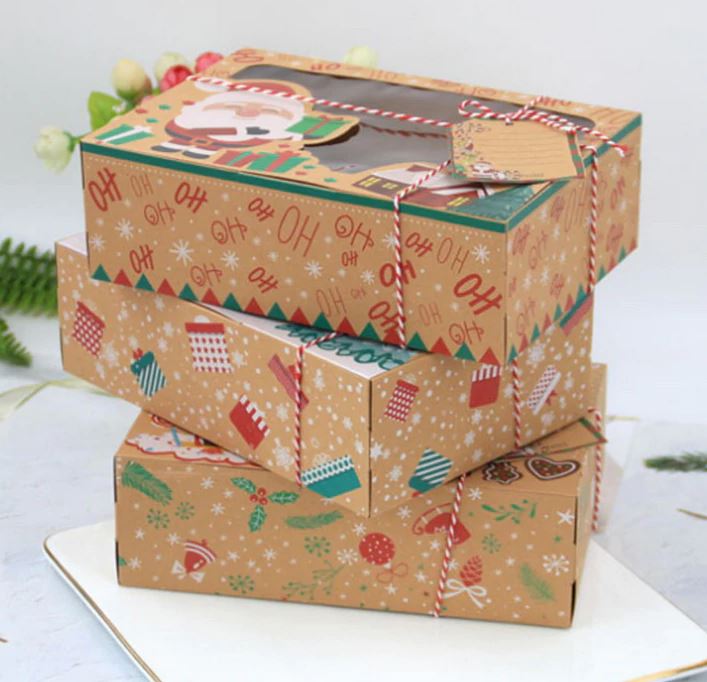 boite cadeau noel en papier recycle