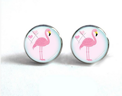 boucle d'oreilles flamant rose amoureux cadeau surprise valentin