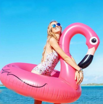 flamant rose bouee fille pas cher