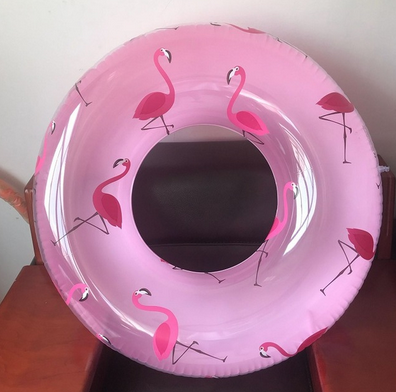 grosse bouee ronde flamant rose