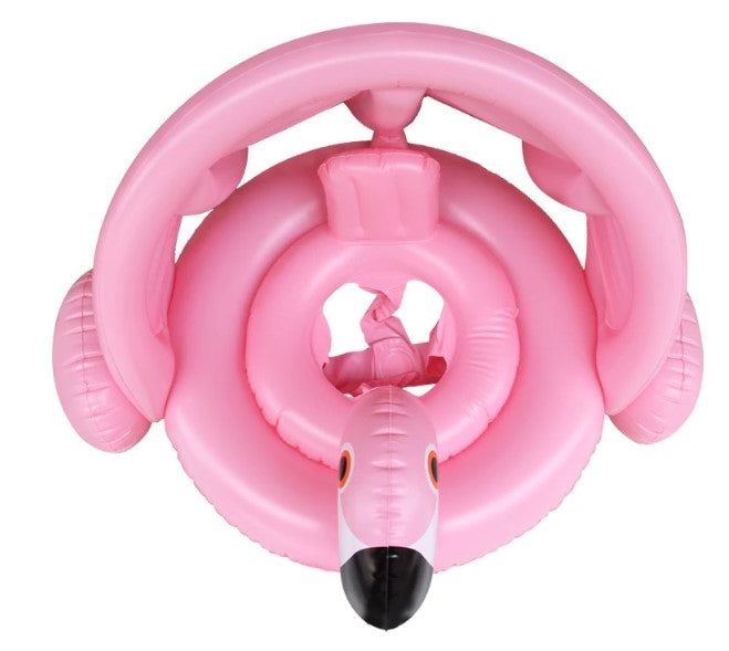 siege de bouee flamant rose bebe