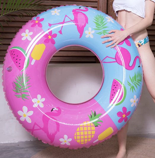 Anneau gonflable flamant rose xxl