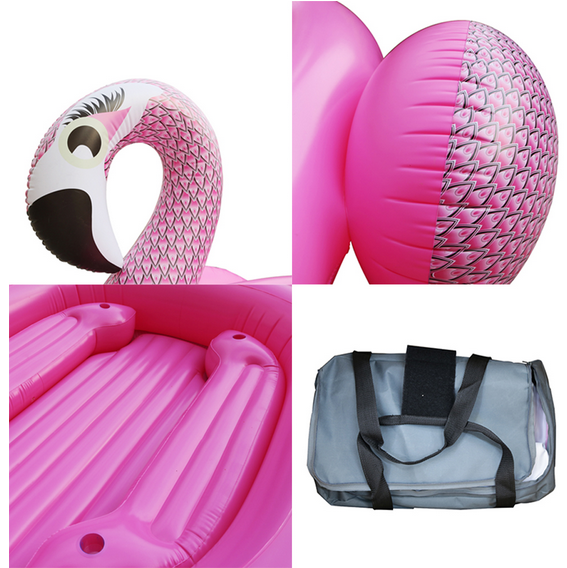 geante bouee flamant rose pour plusieurs adultes