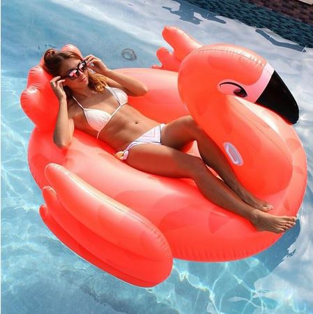 grande bouee flamant rose adulte detente