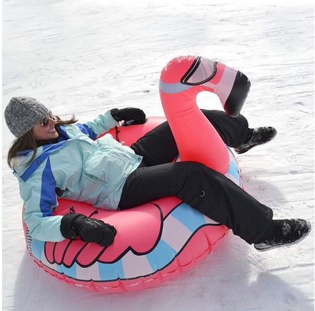 bouee luge flamant rose adulte