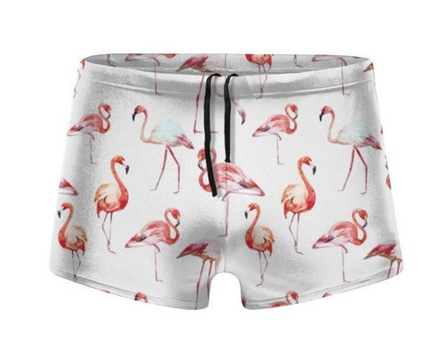 maillot de bain avec flamant rose pour homme