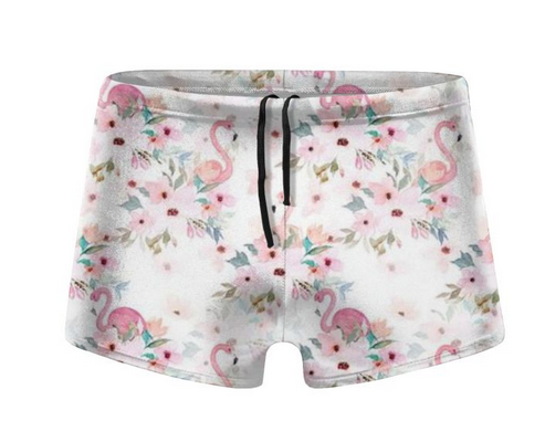 maillot de plage homme flamant rose