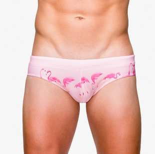 slip de bain flamant rose boxer sexy