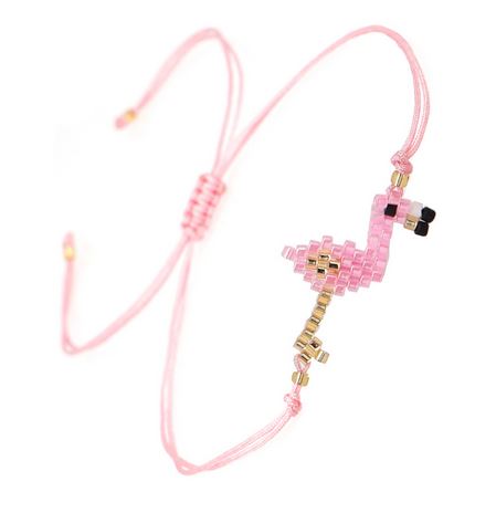 bracelet fille flamant rose ajustable